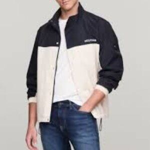 Tommy Hilfiger Men's Windbreaker M Colorblock Zip Lined Pocket Packable Jacket